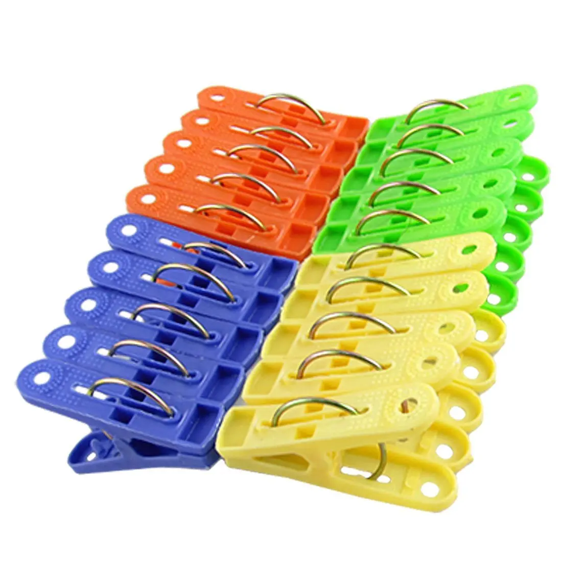 Plastic Clothing Pegs Clips Clothes Pins 20 Pcs Assorted Colorsin