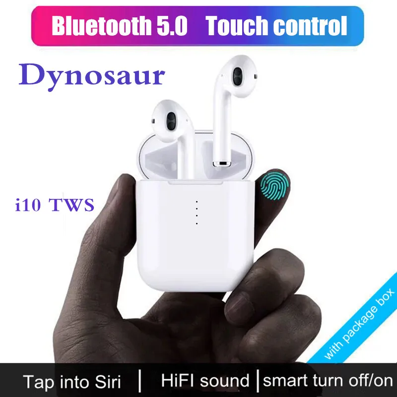 

i10 tws Bluetooth Earphone Wireless earphones Touch control Earbuds 3D Surround Sound & Charging case for all smartphone