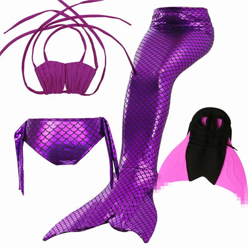 

2019 Newest Princess Ariel Children Baby Girls Mermaid Tails for Swimming Costume Swimmable Mermaid Tail with Monofin Kids Child