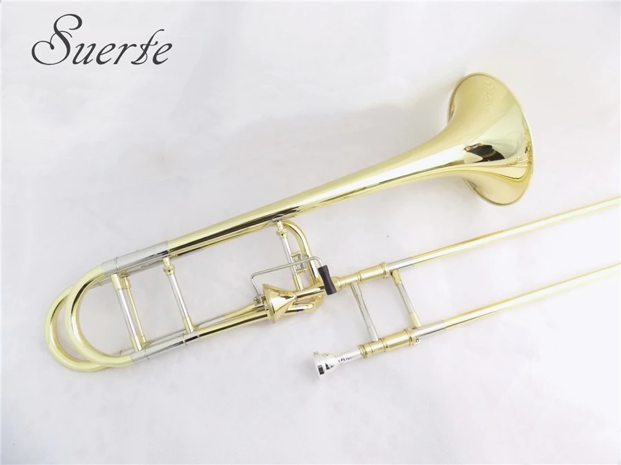 

Bb/F Tapered Rotors Trombone Edward with case Yellow Brass Trombones Lacquer musical instruments