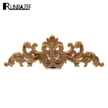 

RUNBAZEF Fine Carved Furniture Decorative Wood Applique Cabinet Door Home Decor Decoration Accessories Figurine Miniature Globe
