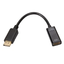 1PC Black 2160P DisplayPort DP Converter Male to HDMI Female Adapter Support 3D 4D 4K*2K for HDTV PC Laptop Connect Cable