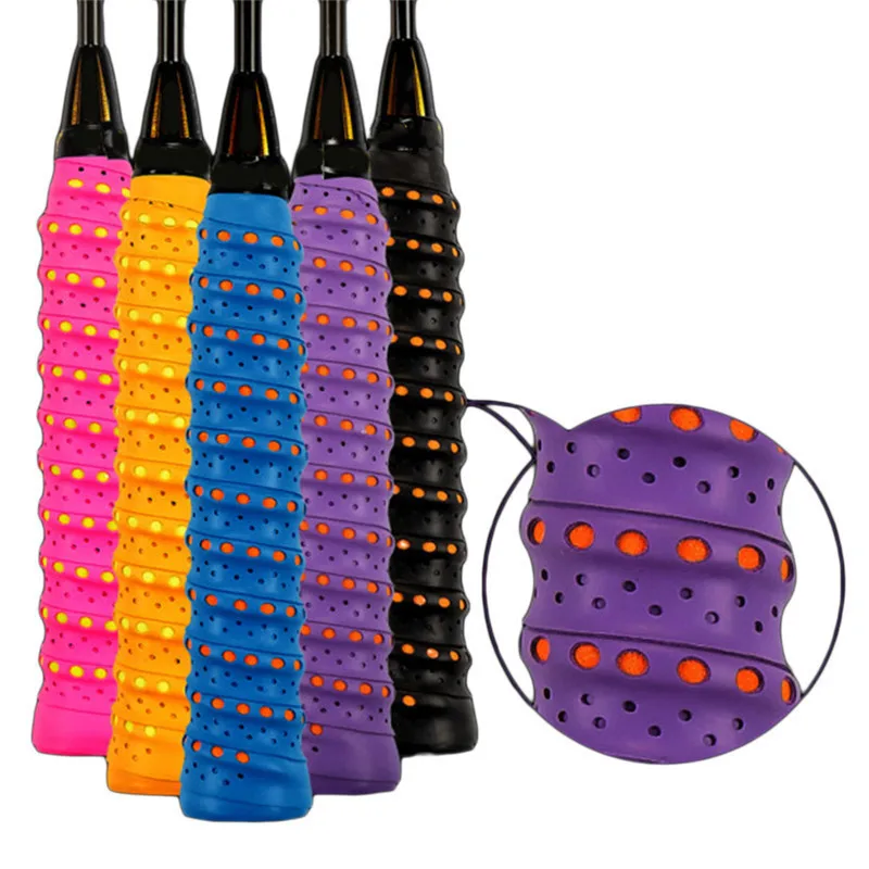 2 قطعة/الوحدة المضادة للانزلاق تنفس الرياضة أكثر من قبضة العرق الفرقة griffband تنس overgrips الشريط الريشة مضرب القبضات العصابة