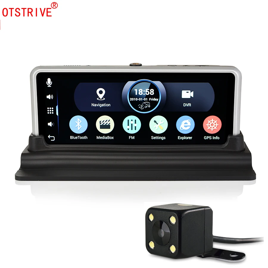 Otstrive 7 inch Android Bluetooth Phone Dashboard GPS Navigation WiFi 1GB RAM Full HD 1080P DVR