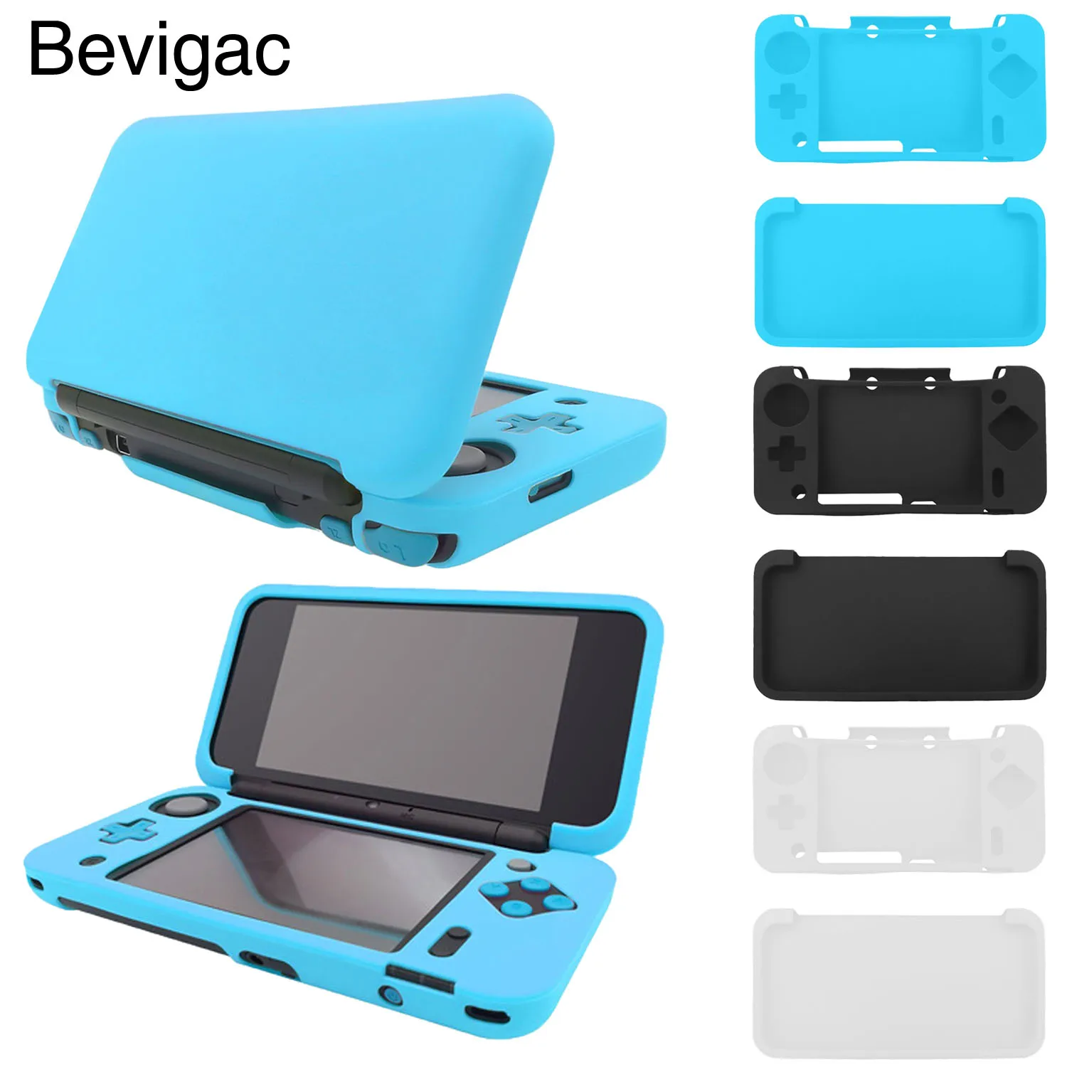 

Bevigac Soft Silicone Protective Shockproof Skin Wrap Case Cover Shell for Nintend Nintendo NEW 2DS XL LL Console Game Gadgets