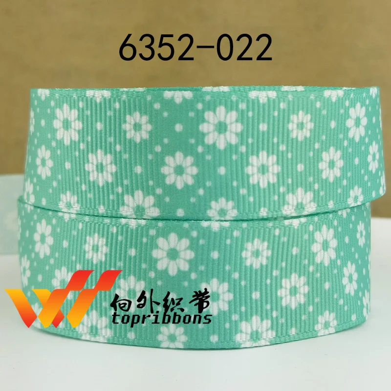 Free shipping 50 yards 7/8&quot 22mm Flower ribbon printed grosgrain 6352-022 | Дом и сад