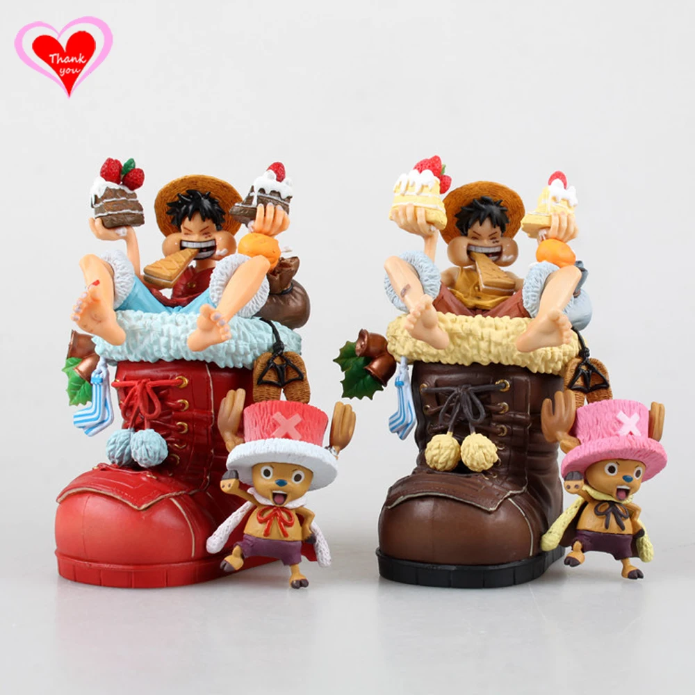 

Love Thank You One Piece OP Luffy Chopper Christmas Shoes Ver. PVC Figure Toy Collection Hobby NEW GIFT