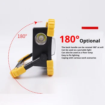 100W Rechargeable LED Portable Spotlight  4