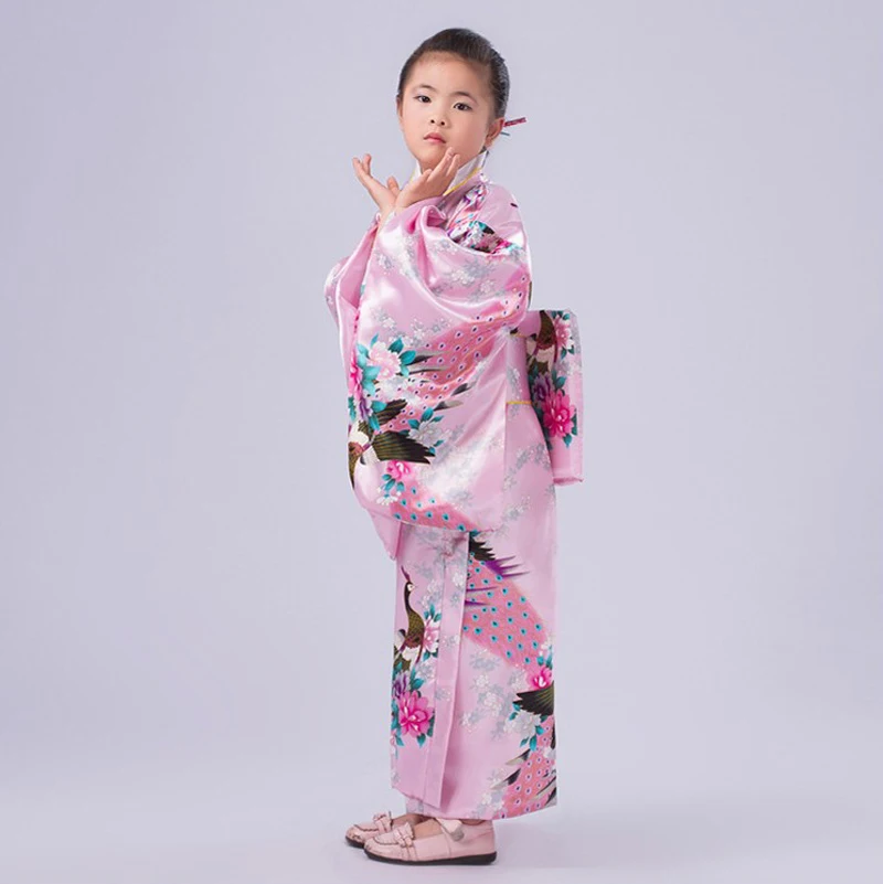 Rose Floral enfant nouveauté robe de soirée japonais bébé