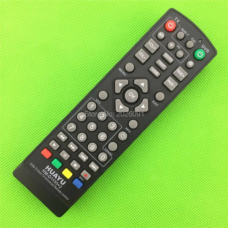 UNIVERSAL tv remote control controller dvb-t2 remote huayu rm-d1155+2 sat Satellite television receiver universal tv remote keychain