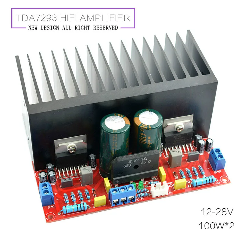 AIYIMA Стерео усилители аудио Плата Amplificador Fever TDA7293 Hi Fi мощность сабвуфер DIY комплекты усилителя 100Wx2 Плата усилителя