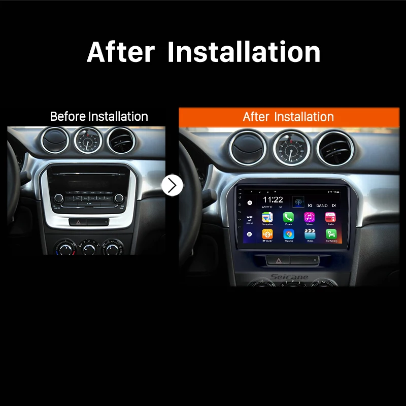 Perfect Seicane Android 7.1/8.1 9" Car Radio For 2015 2016 SUZUKI VITARAGPS 2Din GPS Multimedia Player Support 3G/Wifi Bluetooth 5