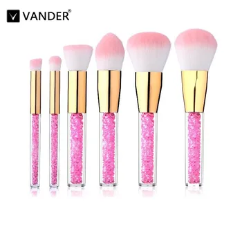 

VanderLife Pro 6Pcs Acrylic Drill Makeup Brushes Set Beauty Cosmetic Blending EyeShadow Foundation Powder Maquiagem Blue / Pink