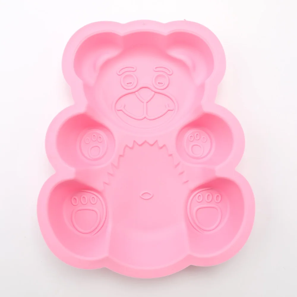 

29*23.5*4.5cm &17*15*3cm DlY Cartoon Bear Shape 3D Silicone Cake Mold Baking Tools Bakeware Maker Mold Tray Baking