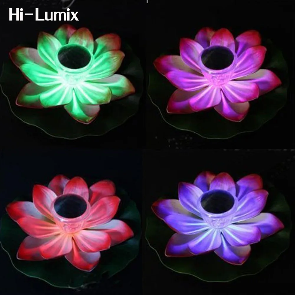 

Waterproof Solar Floating LED Lotus Light RGB Color Changing Flower Night Lamp For Pond Pool Garden Decoration 45