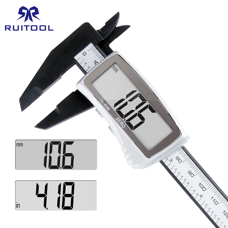 

Digital Caliper 0-150mm/0.1mm Plastic Large LCD Micrometer Metric/Inch Electronic Vernier Caliper For Jewelry Beauty Measuring