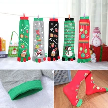 1 пара теплых зимних носков женские шерстяные носки с принтом снежинок, оленей, совы милые рождественские мягкие носки Рождественский подарок