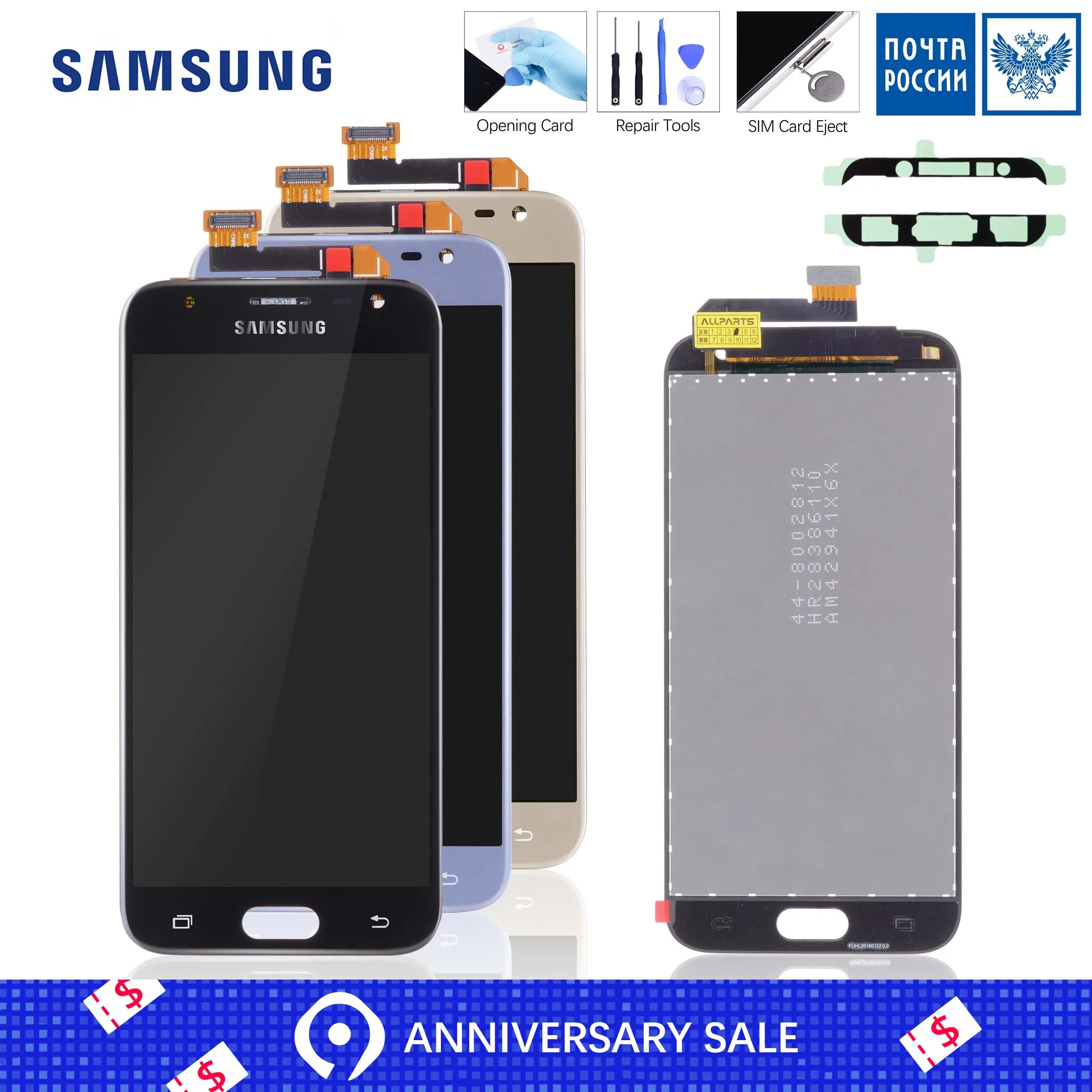 5.0" Original LCD SAMSUNG J3 2017 Display Touch Digitizer for SAMSUNG