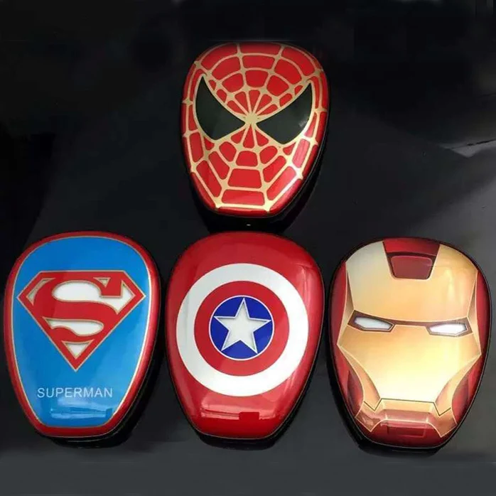 

2018 new Avengers Power Bank 12000mAh Captain America Superman Iron man Spide-Man Portable Charger For iphone6