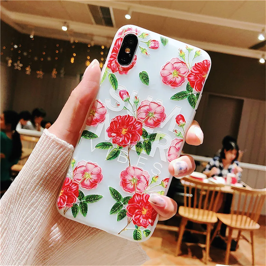 MOUSEMI Case For iPhone 5S SE Soft Silicone Phone Cases For iPhone 6 6S 7 8 Plus X XS MAX XR On For iPhone Apple 5S Flower Case  (19)