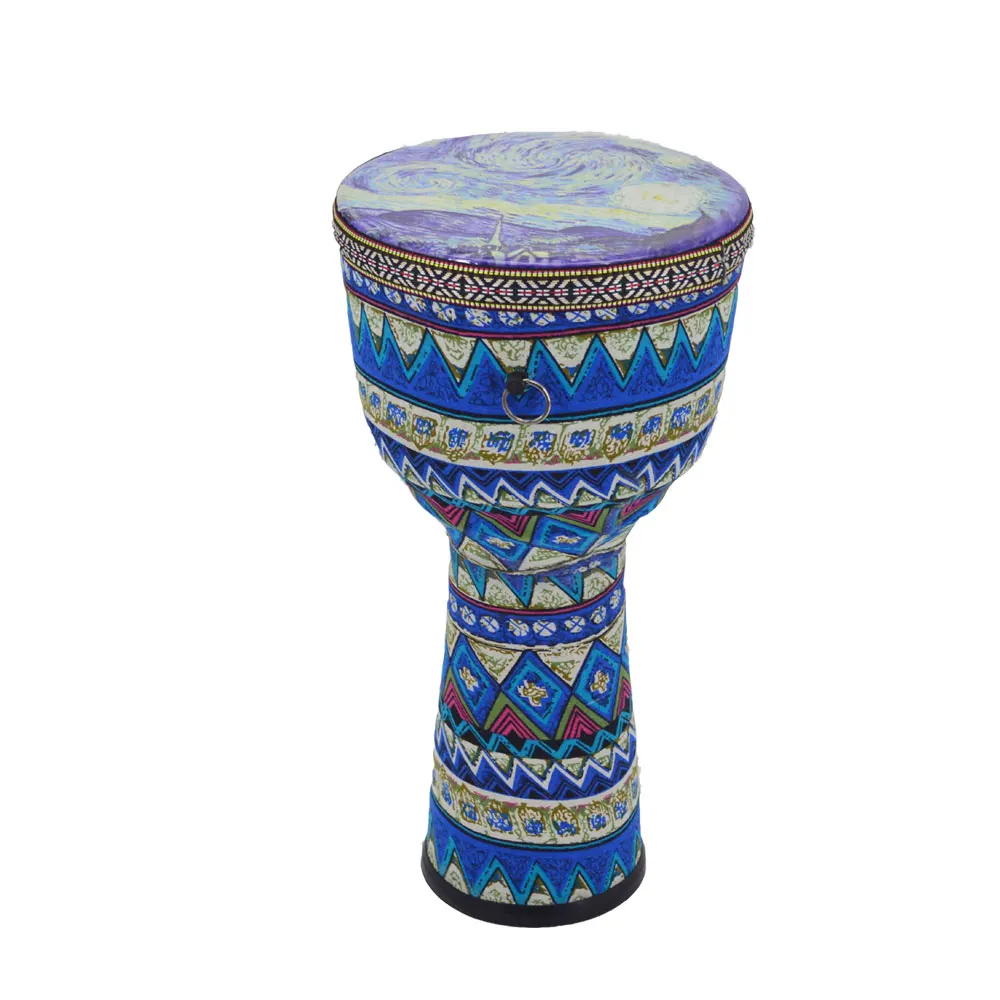 8 дюймов красивый африканский Djembe барабан красочные ткани искусства ABS баррель