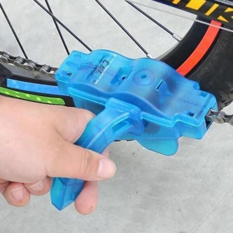 Flash Deal 3pcs/set Portable Bicycle Chain Cleaner Bike Clean Machine Scrubber Wash Tool Mountain Road Bike Cycling Cleaning Tool 1