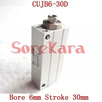 

CUJB6-30D Mini Free Mount Air Cylinder Pneumatic Actuator Bore 6mm Stroke 30mm Double Acting SMC Type