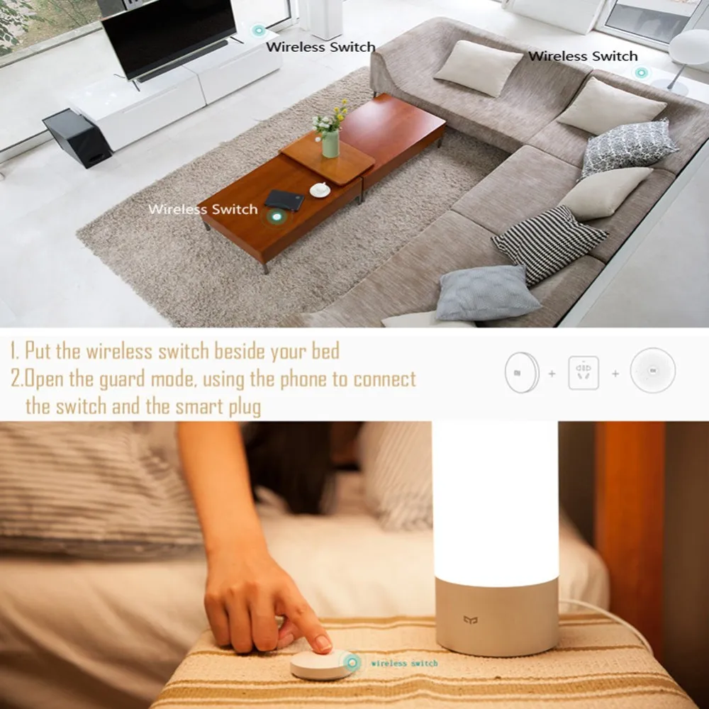 Беспроводной переключатель Xiao mi jia, центр управления домом, интеллектуальное многофункциональное устройство для умного дома, работает с приложением mi Home