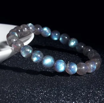 

Natural Labradorite Moonstone Bracelets For Women 6-8mm Bracelets For Girls Natural Stone Round Beads Bracelet Women Jewelry 5A