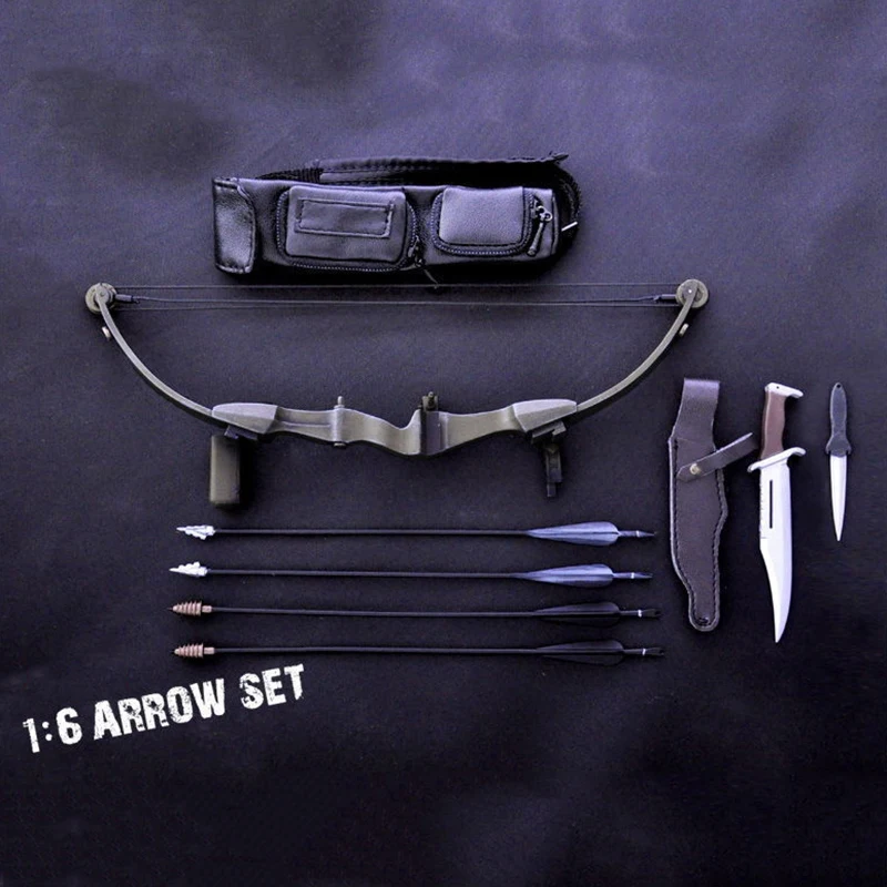 

12" Action Figure Doll Weapon Model X-TOYS 1:6 Scale Bow Arrow Set+Knife Toys For 12 inches Military Action Figure Soldier Toys