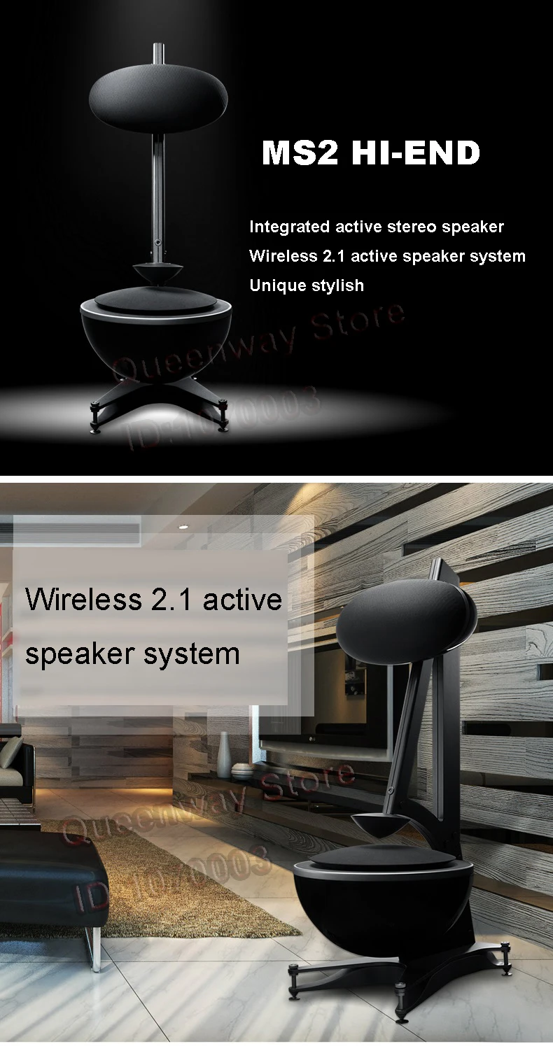 HIVI MS2 Wi-Fi Bluetooth High-end 2,1 Беспроводная активная акустическая система 2way 4-order " midbass драйверы 0,8" твитеры 1" бас