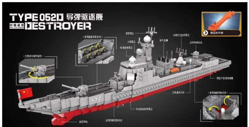 XINGBAO Военная серия ракетный Разрушитель крейсер линкор самолет корабль набор строительных блоков Кирпичи новые детские игрушки подарки