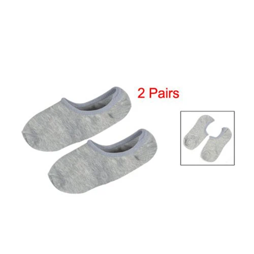 SYB 2016 NEW 2 Pairs Gray Elastic Cuff No Show Low Cut Boat Loafer