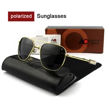 Модные высококачественные солнцезащитные очки AO, фирменный дизайн, солнцезащитные очки es, мужские, американская армия, военный пилот, Мужские поляризационные стеклянные OP55-OP57