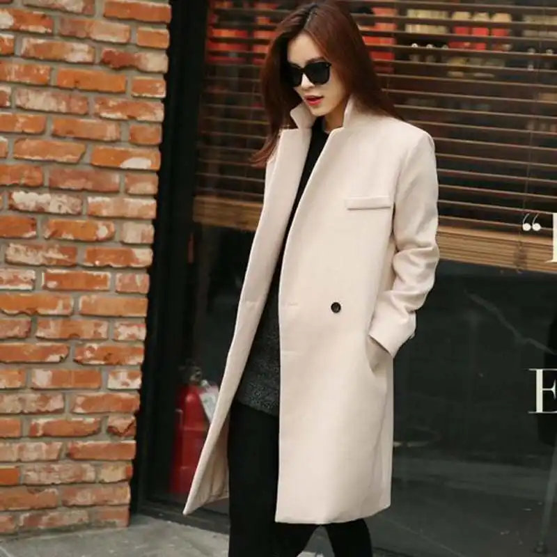 black tailored wool coat womens