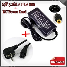 19 в 3.16A 5,5*3,0 мм адаптер переменного тока для ноутбука зарядное устройство+ ЕС шнур питания для samsung R478 R440 R780 R453 R528 R540 портативное зарядное устройство