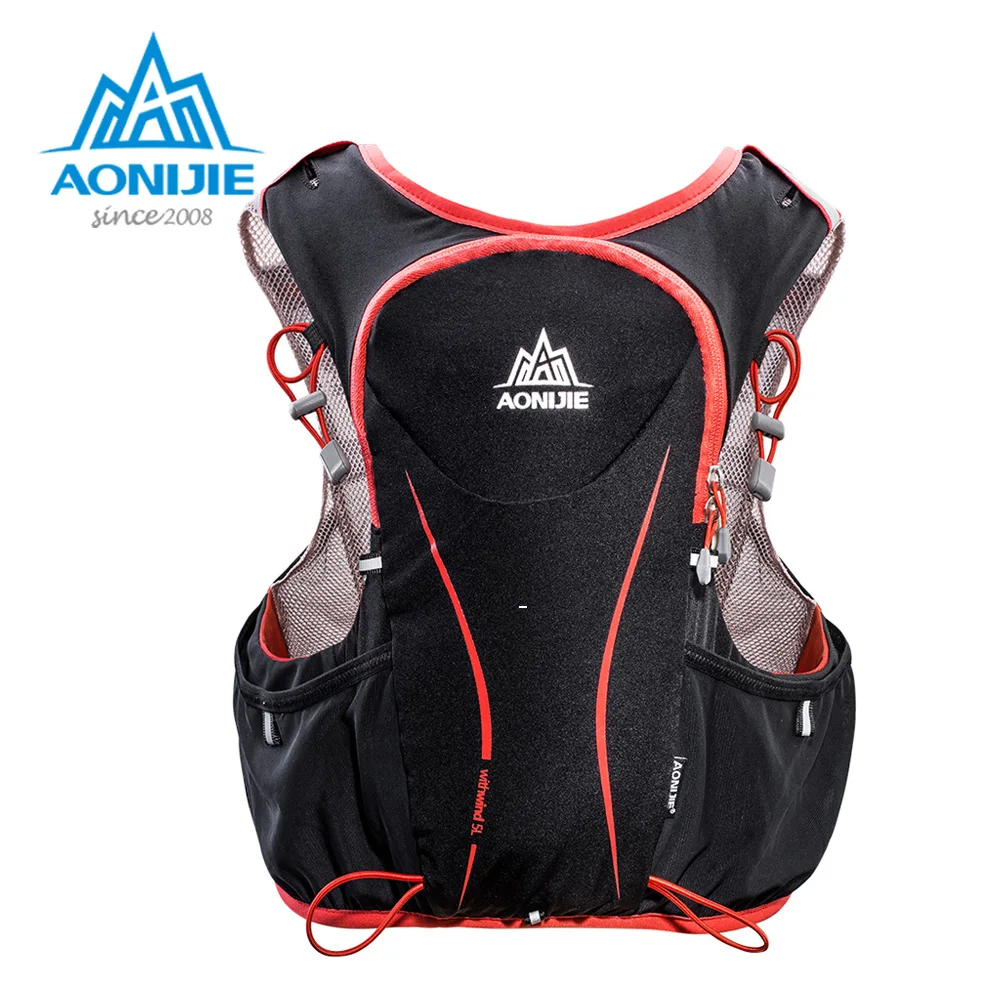 AONIJIE corriendo bolsa E906 Paquete de hidratación mochila Trail Running chaleco agua de la vejiga senderismo Camping corriendo maratón carrera deportes 5L