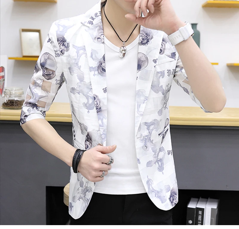 Men Blazer Party Printed  (6)