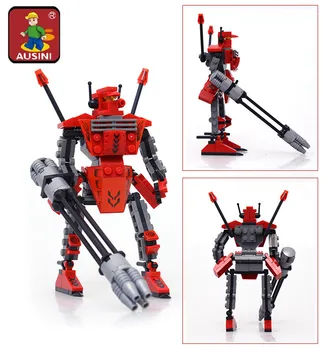 

AUSINI 25475 Space mech samurai Building Blocks Model Enlighten Construction Brick Toy Educational DIY Bricks Toy for Children