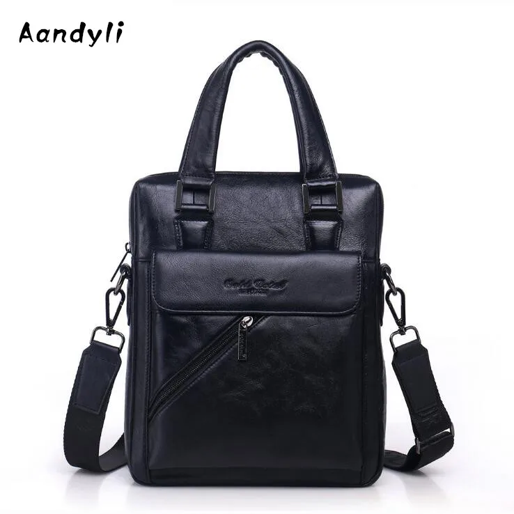 

Cowhide Men's Shoulder bag Leather Handbags Crossbody bags Business Men bags