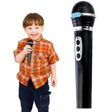 Дети моделирование Черный Музыкальный беспроводной игрушечный Микрофон Mic Караоке Пение ролевые игры игрушка музыкальная обучающая игрушка