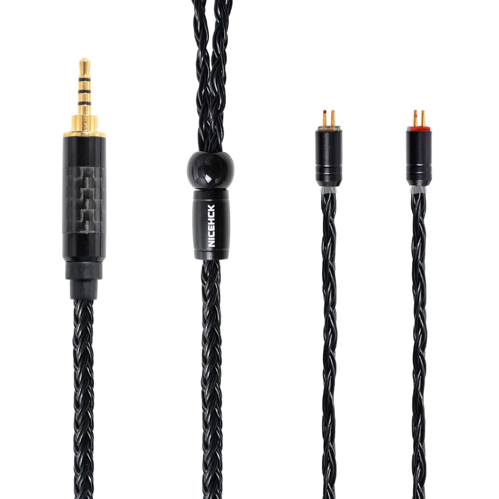 NICEHCK 16 Core посеребренный кабель 3,5/2,5/4,4 мм разъем MMCX/2Pin кабель для TFZ KZAS10/ZS10 CCAC16/C10 NICEHCK NX7/M6/EBX/F3 - Цвет: 2.5mm plug with 2Pin