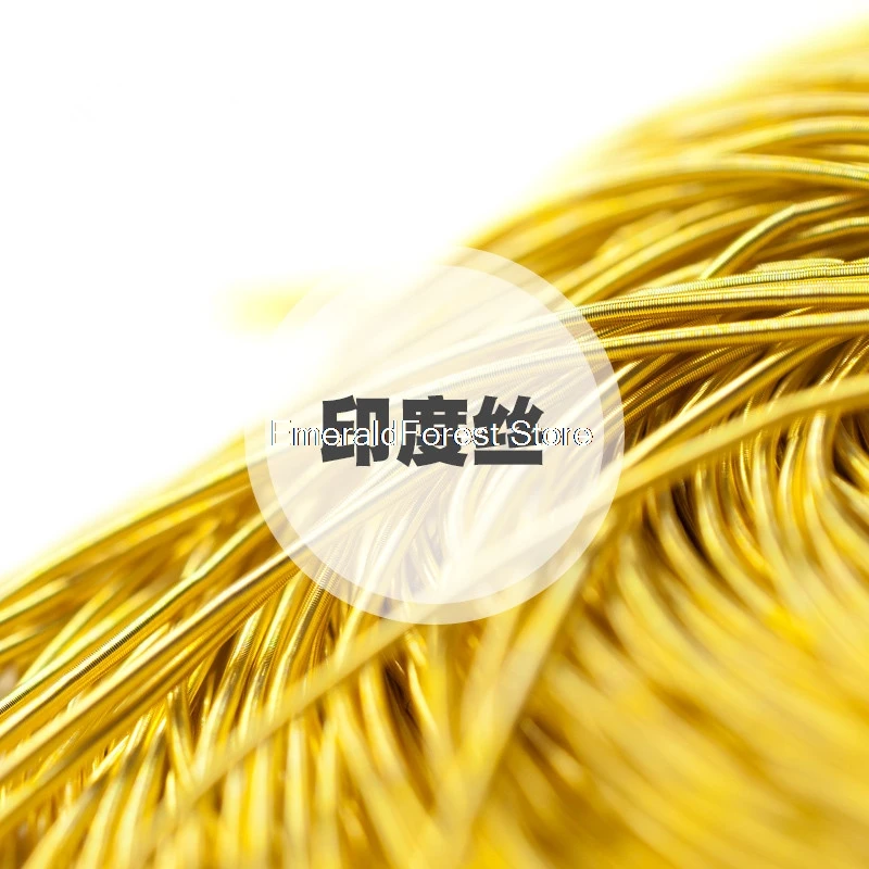 

India Silk Handmade DIY Material Metal,Spring Copper Wire Brooch Cloth with Micro-Chapter Accessories
