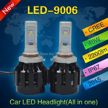 1Pair Car Truck 9006 40W 4 SMD LED 2200LM White 6000K 12V Aluminum Replacement Daytime Running Lights Fog Headlight Lamps