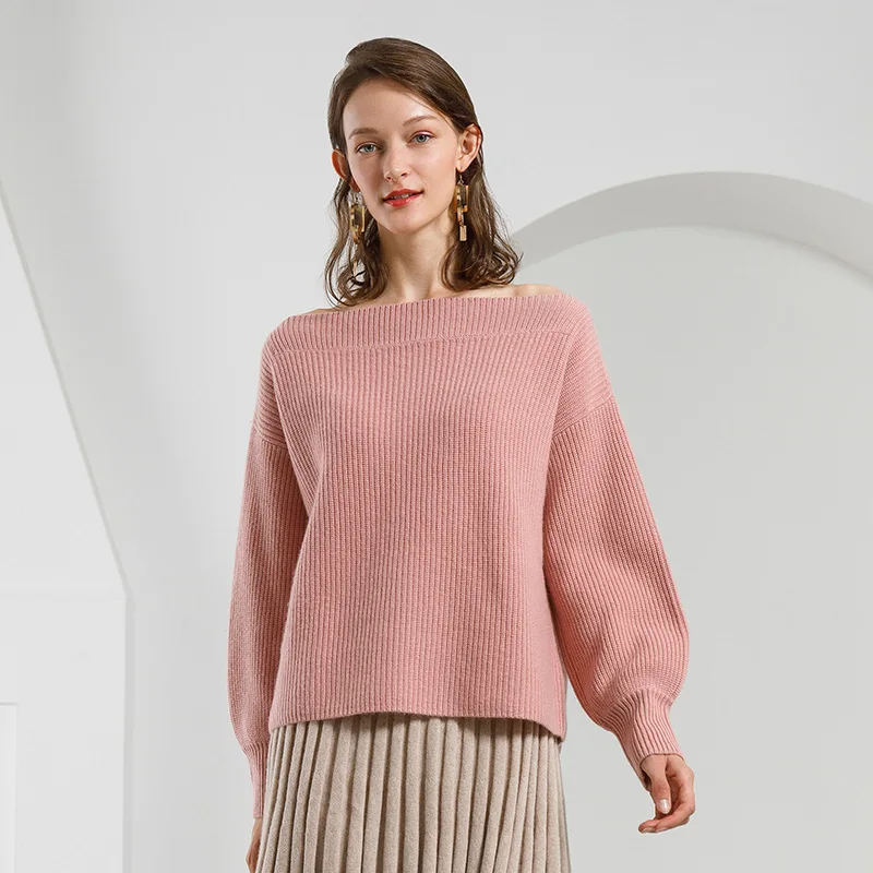 Aliexpress.com : Buy Sweater Women Slash Neck Knitted