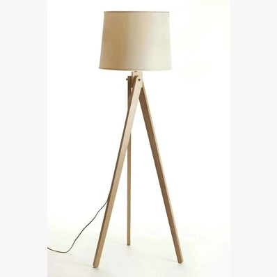 Nordic Ikea Creative Modern Rubber Wood Wood Lamp Tripod Floor Lamp Trigeminal - Lamps - AliExpress