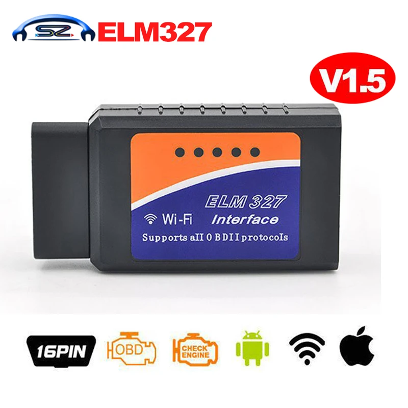 2016 оптовая продажа ELM327 V1.5 WI FI OBD2/OBDII Авто диагностический сканер ELM 327 для обоих