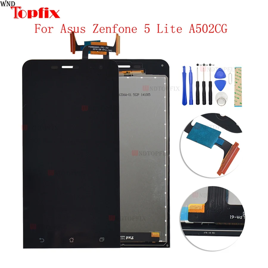 No Dead Pixels Original 5.0Inch Screen For Asus Zenfone 5 Lite A502CG LCD Touch Screen Digitizer Assembly Replacement Parts     (7)