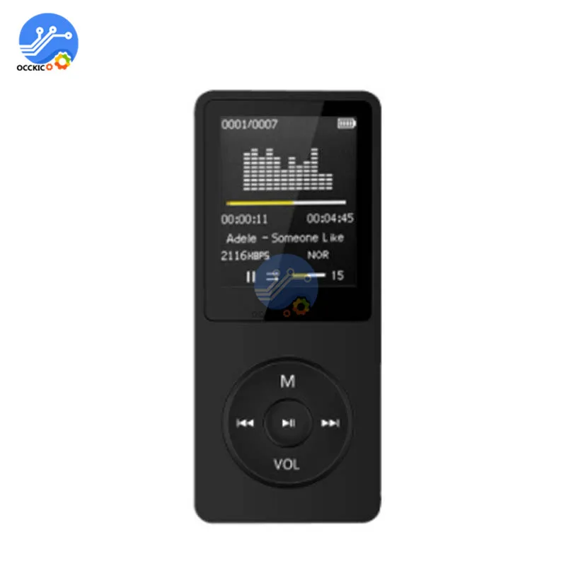 Mp3-плеер английская версия ультратонкий MP3 музыкальный HIFI плеер 8 ГБ/16 ГБ для хранения 1,8 дюймов экран 160x128 px Lecteur MP3 Reproductor