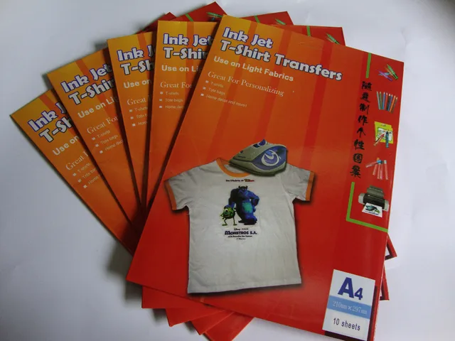 a3 size 10 sheets tshirt iron on transfer papers inkjet heat iron on sheets